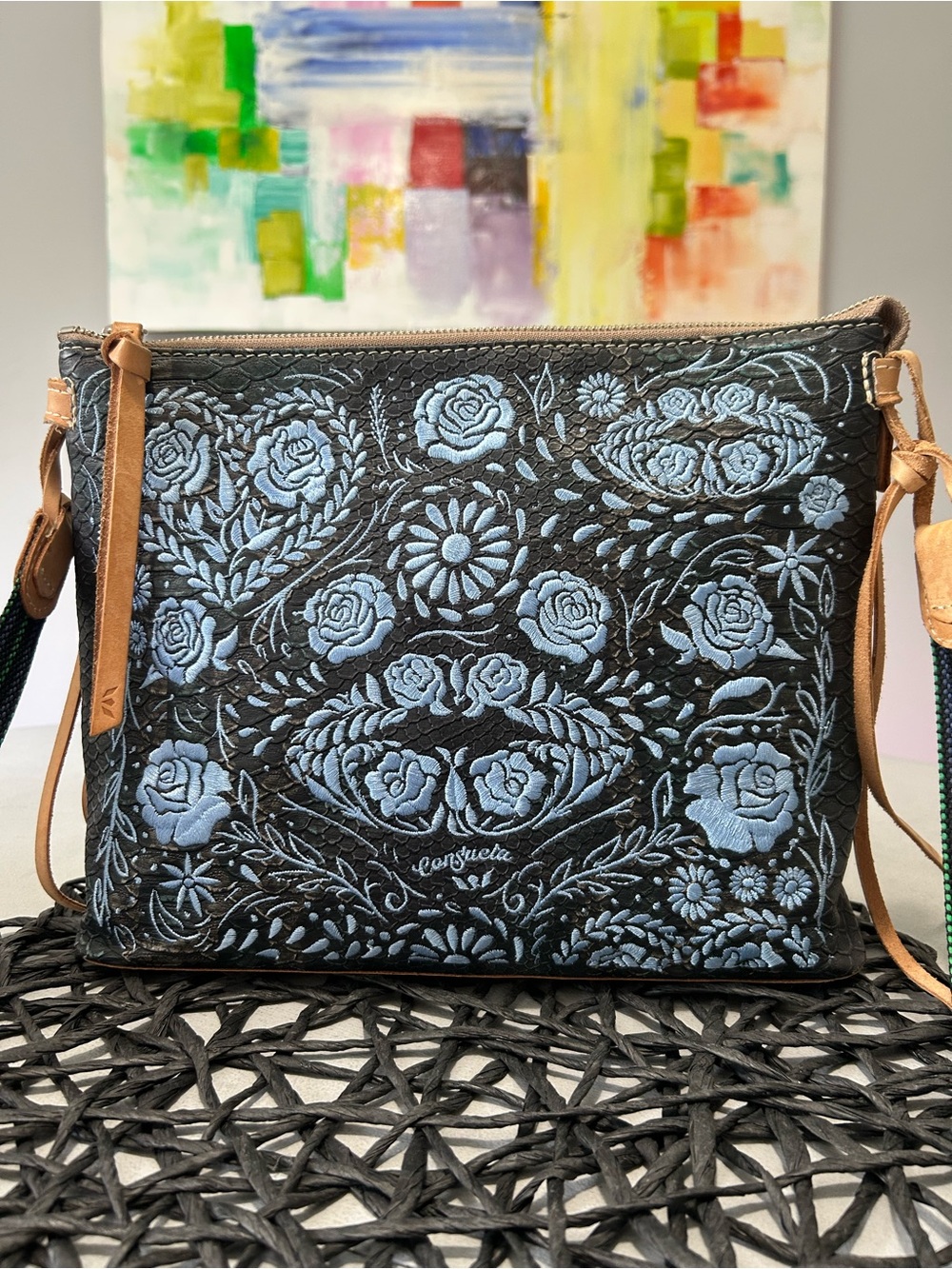 Consuela Besos Floral Embroidered Crossbody - Picture 2 of 8